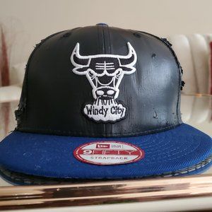 Black and Blue New Era Chicago Bulls Strapback Hat